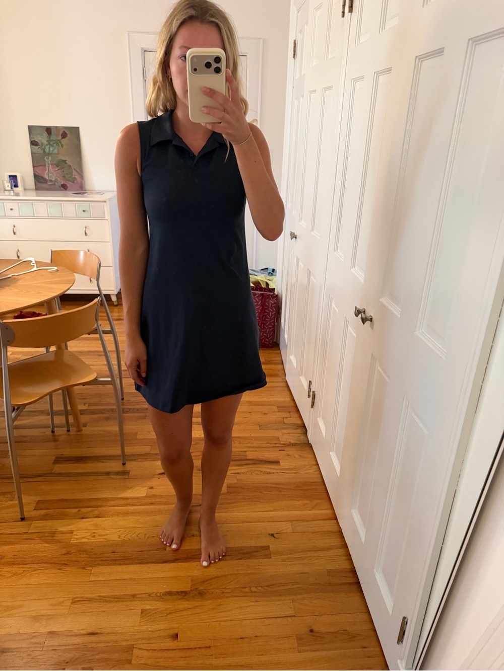 TNA Sleeveless Navy Polo Dress